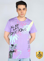 BEING HUMAN Solid Men Crew Neck Purple
