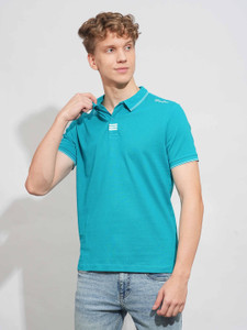 being human self design men polo neck brown t-shirt
