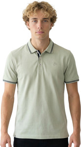 BEING HUMAN Solid Men Polo Neck Green