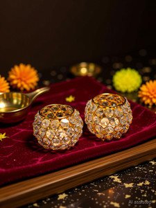 being nawab crystal 2 - cup candle holder set