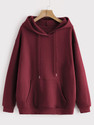 BEING WANTED Men Full Sleeve Solid Hooded Sweatshirt