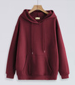BEING WANTED Women Full Sleeve Solid Hooded Sweatshirt