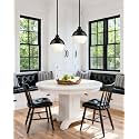 Beionxii 7.3-Inch Black Pendant Light Fixture Milk