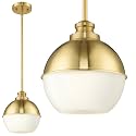 Beionxii 8Inch Gold Pendant Light FixturesMid Century