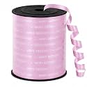 BEISHIDA 250 Yards Pink Happy Birthday Printed Crimped Curling Ribbon Balloon String Roll Gift Wrapping Ribbon for Baby Girl Women Birthday Party Decoration Supplies