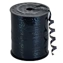 BEISHIDA 500 Yards Black Ribbon Crimped Curling Shiny Metallic Balloon String Roll Gift Wrapping Ribbon for Birthday Halloween Party Decoration