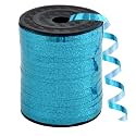 BEISHIDA 500 Yards Curling Ribbon for Balloon String Light Blue Teal Crimped Shiny Metallic Roll Gift Wrapping Ribbon for Party Festival Art Craft Decor Florist Flowers Decoration