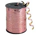 BEISHIDA 500 Yards Curling Ribbon Balloon String Ribbon - Rose Gold Crimped Shiny Metallic Roll for Gift Wrapping Valentines Mother's Day Birthday Wedding Party Decoration