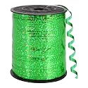 BEISHIDA 500 Yards Green Crimped Curling Ribbon Balloon String, Shiny Metallic Ribbon Roll for Gift Wrapping for Birthday Party Festival Art Craft Decor Florist Flowers Decoration