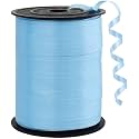 BEISHIDA 500 Yards Matte Light Blue Ribbon Curling Crimped Ribbon Balloon String Ribbons for Gift Wrapping&amp; Birthday Party Festival Art Craft Decor Florist Flowers Decoration