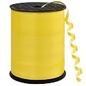 BEISHIDA 500 Yards Matte Yellow Curling Ribbon Balloon String Crimped Ribbons for Gift Wrapping Ribbon for Birthday Halloween Party Decoration Festival Art Craft Christmas Gift Wraps