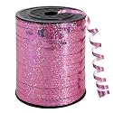 BEISHIDA 500 Yards Pink Ribbon Crimped Curling, Balloon String Shiny Metallic Roll for Gift Wrapping Ribbon Birthday Valentines Mother's Day Wedding Anniversary Party Decorations