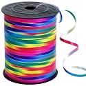BEISHIDA 500 Yards Rainbow Curling Ribbon Balloon String, Multicolor Balloon Ribbon for Crafts Colorful Crimped Curling Ribbon for Gift Wrapping Party Festival Art Florist Flowers Decoration Supplies