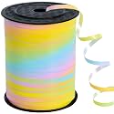 BEISHIDA 500 Yards Rainbow Curling Ribbon Pastel Balloon String, Light Color Balloon Ribbon for Crafts Colorful Crimped Curling Ribbon for Gift Wrapping Party Art Florist Flowers Decoration Supplies