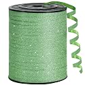BEISHIDA Light Green Sage Glitter Ribbon - 500 Yards Curling Crimped, Shiny Balloon String for Gift Wrapping, Birthday Party, Festival, Art, Craft, Florist, Flowers Decoration