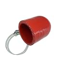 1-1/4" (32mm) Red Universal Reinforced Silicone Coolant Cap With Clamp For bypass heater Vacuum Water Port Protective End Cap Kit