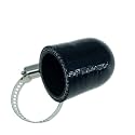 1-1/8" (28mm) Black Universal Reinforced Silicone Coolant Cap With Clamp For bypass heater Vacuum Water Port Protective End Cap Kit