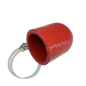 1-31634 30mm red universal reinforced silicone coolant cap with clamp for bypass heater vacuum water port protective end cap kit