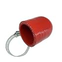1-3/16" (30mm) Red Universal Reinforced Silicone Coolant Cap With Clamp For bypass heater Vacuum Water Port Protective End Cap Kit
