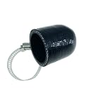 1-3/16" (30mm) Black Universal Reinforced Silicone Coolant Cap With Clamp For bypass heater Vacuum Water Port Protective End Cap Kit