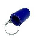 5/8" (16mm) Blue Universal Reinforced Silicone Coolant Cap With Clamp For bypass heater Vacuum Water Port Protective End Cap Kit