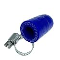 7/16" (11mm) Blue Universal Reinforced Silicone Coolant Cap With Clamp For bypass heater Vacuum Water Port Protective End Cap Kit