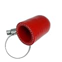 7/8" (22mm) Red Universal Reinforced Silicone Coolant Cap With Clamp For bypass heater Vacuum Water Port Protective End Cap Kit