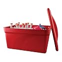Bel-Art Products M16807-9103 Red Magic Touch 2 Lab Ice Pan with Lid, Maxi, 9.0 L, 16.54" x 11.91" x 8.56" Height