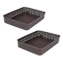 Bel Casa Royal A4 Tray - Pack of 2 I Desk & Drawer Organizer, File Holder & Storage Tray for Home Kitchen and Office Use - Dark Brown