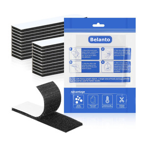 Belanto 20pcs Self Adhesive HookLoop Strips Tape