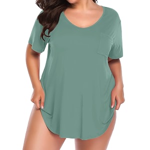 BELAROI Women Plus Size Tops V-Neck Tunics