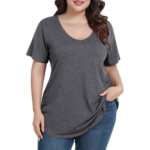 BELAROI Women Plus Size Tops V-Neck Tunics