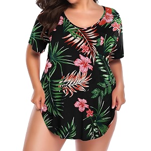 BELAROI Women Plus Size Tops V-Neck Tunics