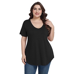 BELAROI Women Plus Size Tops V-Neck Tunics