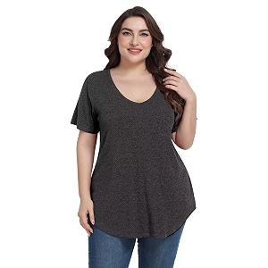 BELAROI Women Plus Size Tops V-Neck Tunics