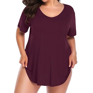 BELAROI Women Plus Size Tops V-Neck Tunics