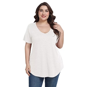 BELAROI Women Plus Size Tops V-Neck Tunics