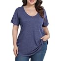 BELAROI Women Plus Size Tops V-Neck Tunics