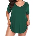 BELAROI Women Plus Size Tops V-Neck Tunics