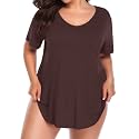 BELAROI Women Plus Size Tops V-Neck Tunics