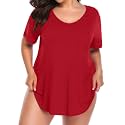 BELAROI Women Plus Size Tops V-Neck Tunics