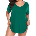 BELAROI Women Plus Size Tops V-Neck Tunics