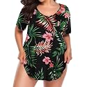 BELAROI Women Plus Size Tops V-Neck Tunics