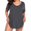 BELAROI Women Plus Size Tops V-Neck Tunics