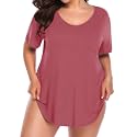 BELAROI Women Plus Size Tops V-Neck Tunics