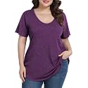 BELAROI Women Plus Size Tops V-Neck Tunics