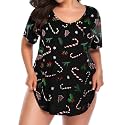 BELAROI Women Plus Size Tops V-Neck Tunics