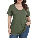 BELAROI Women Plus Size Tops V-Neck Tunics