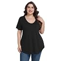 BELAROI Women Plus Size Tops V-Neck Tunics