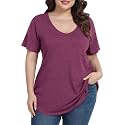 BELAROI Women Plus Size Tops V-Neck Tunics